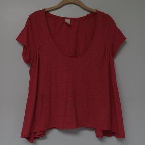 We The Free Deep Coral Pink Swing Top, XS